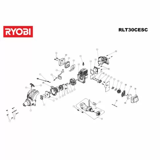 Ryobi RLT30CESC Spare Parts List Type: 5133002412