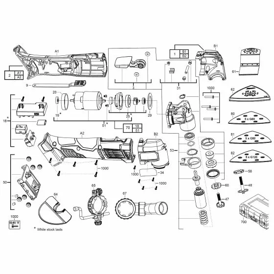 Milwaukee M18 BMT Spare Parts List Type: 4000446204 