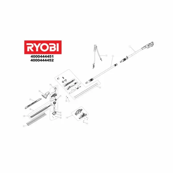 Ryobi OPT1845 GEAR BOX COVER 5131033634 Spare Part Type: 513300523