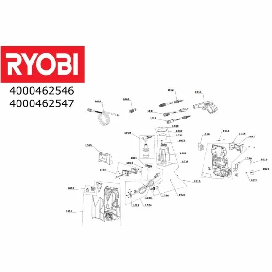 Ryobi RPW110B SUCTION HOSE 5131041335 Spare Part Serial No: 4000462546