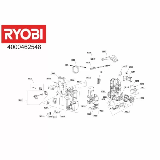 Ryobi RPW120B BODY HOUSING? +SWITCH 5131041688 Spare Part Serial No: 4000462548