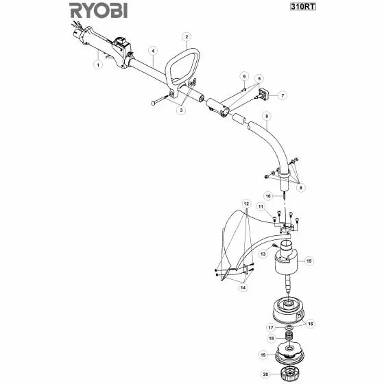 Ryobi 310RT Spare Parts List