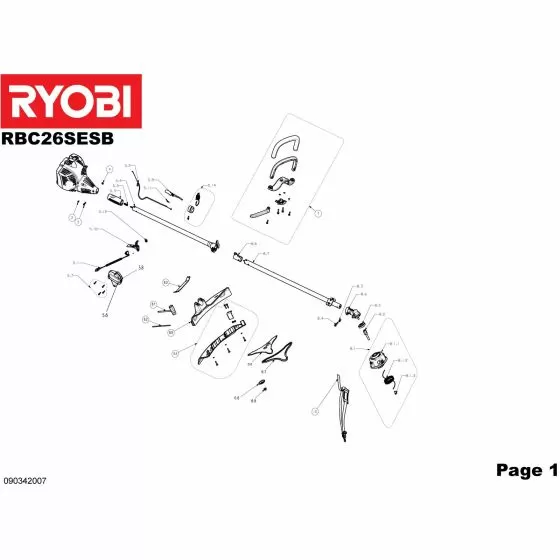 Ryobi RBC26SESB GASKET 5131028253 Spare Part Type: 5133001882